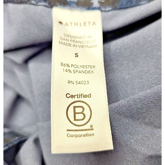 Athleta Zephyr Leopard Print Top Indigo & Black Lightweight Workout Tank Size S - Picture 5 of 6